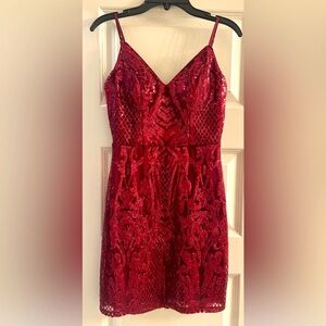 City Vibe Sequined Cocktail Dress